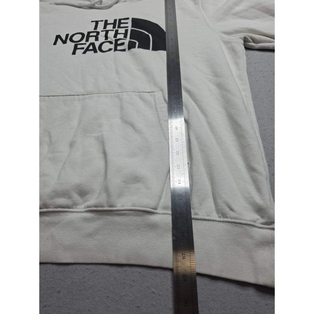 The North Face Half Dome Hoodie Men's XL White Graphic Cotton Kangaroo Pocket